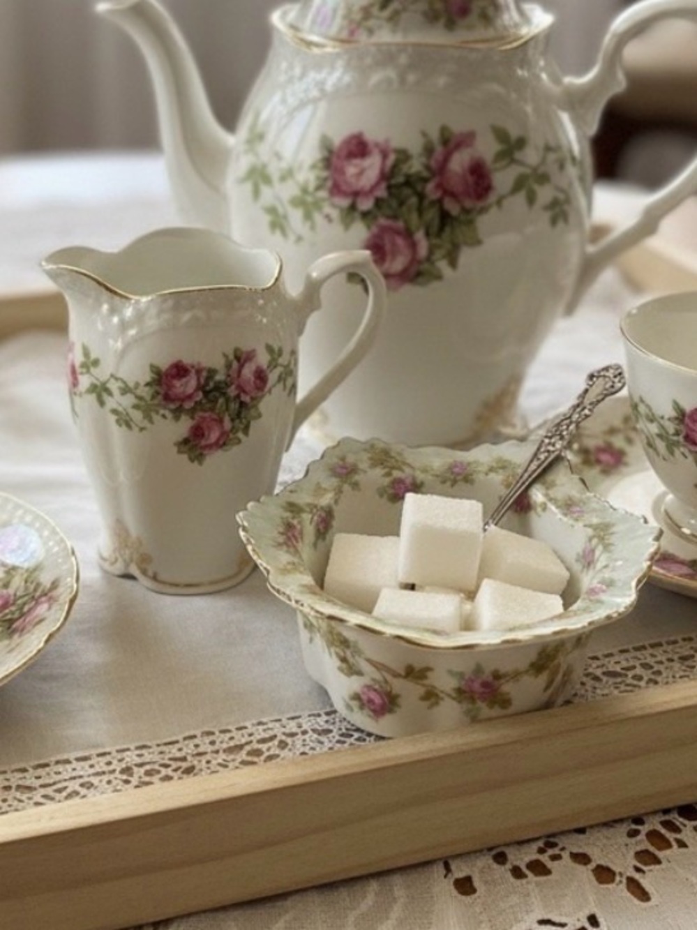 🫖 Antique Richmond Z.S.&Co., Bavarian China Creamer & Sugar Cube Dish